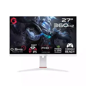 Gameon GOA27FHD360IPS Artic Pro Series 27" FHD Fast IPS Gaming Monitor – 360Hz, 0.5ms MPRT, HDMI 2.1, PS5 Support, White
