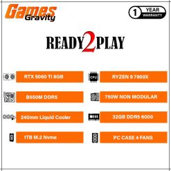 Ryzen 9 7900X – NVIDIA RTX 5060 Ti 8GB