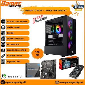 Intel i5-14400F – AMD RX 9060 XT OC 8GB (Triple Fan)