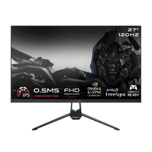 Gameon GOES27FHD120IPS Essential Series 27″ FHD Fast IPS Gaming Monitor – 120Hz, 0.5ms MPRT, HDMI 2.1, PS5 Support, Black