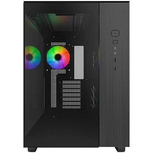 Montech KING 65 PRO Mid Tower ATX Case with 3 ARGB PWM Fans, 360mm Radiator Support, Tempered Glass – Black - Image 2
