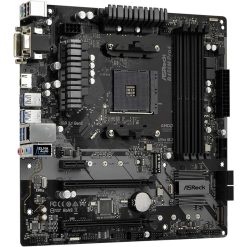 Alternative view of ASRock B450M PRO4 AM4 Micro‑ATX Motherboard – B450 Chipset, DDR4 Support, Dual M.2, USB 3.1, HDMI
