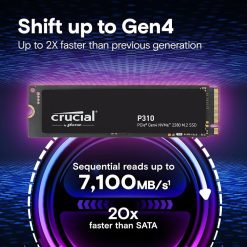 Crucial P310 1TB PCIe Gen4 NVMe SSD high-speed internal drive