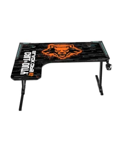 Durable Z-Frame Gaming Desk with RGB Lighting and Cable Control