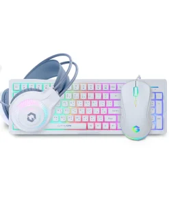 Alternative view of GAMEON GO-CYPHERW-XL-W 4-in-1 Gaming Combo – Keyboard, Headset, Mouse & XL Mousepad – White