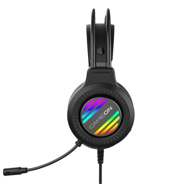 Gameon GOT100 Ravenstrike RGB Gaming Headset – Surround Sound, Noise Reduction Mic, Black - Image 3