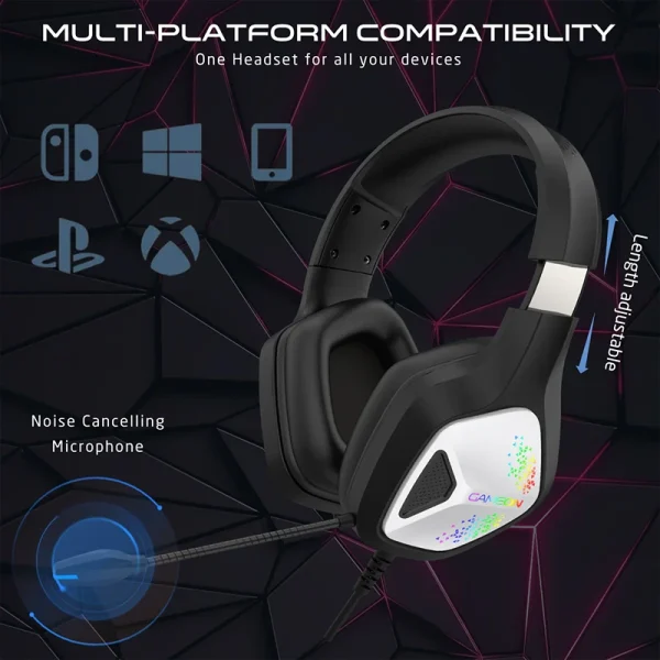 Gameon GOK905 Infernus RGB Gaming Headset – Surround Sound, Noise Reduction Microphone, Black - Image 3