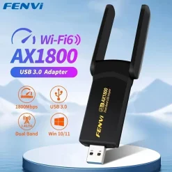 FENVI USB 3.0 WiFi 6 Dual-Band Wireless Adapter – 1800Mbps Speed, 2.4GHz & 5GHz Compatible
