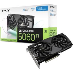 PNY GeForce RTX 5060 Ti 16GB OC Dual Fan Graphics Card – DLSS 4, PCIe 5.0, HDMI/DP 2.1, 2-Slot