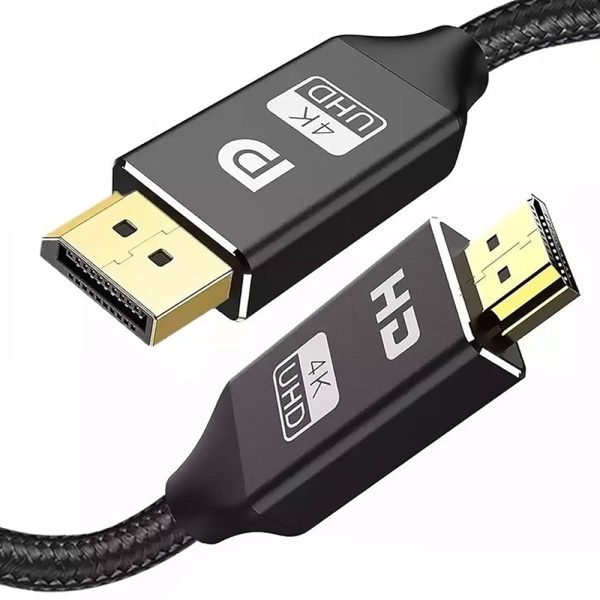 1.8 Meter DisplayPort to HDMI Cable – 4K Ultra HD Video Support, High-Speed 18Gbps - Image 3
