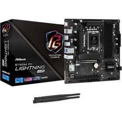 ASRock B760M PG Lightning WiFi Micro ATX Motherboard – LGA 1700, DDR5, PCIe 5.0, M.2, Wi-Fi – Supports 12th, 13th & 14th Gen Intel Core