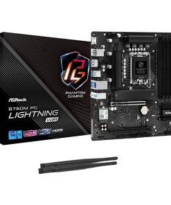 ASRock B760M PG Lightning WiFi Micro ATX Motherboard – LGA 1700, DDR5, PCIe 5.0, M.2, Wi-Fi – Supports 12th, 13th & 14th Gen Intel Core