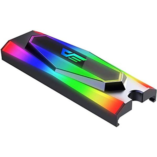 darkFlash M.2 SSD Heatsink ARGB 5V – Aluminum Passive Cooler for PCIe NVMe & SATA M.2 2280 SSD