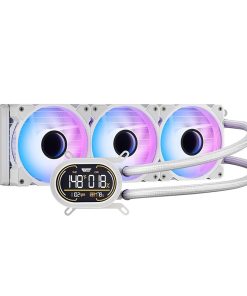 DarkFlash DH360D V1.2 360mm White Liquid CPU Cooler with Display in Bahrain
