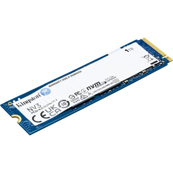 Kingston NV3 1TB M.2 2280 NVMe SSD – PCIe 4.0 Gen4x4, Up to 6000MB/s, SNV3S/1000G