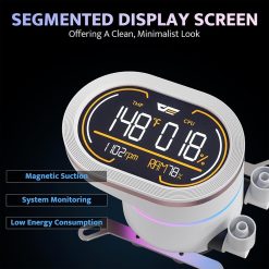 DarkFlash DH360D V1.2 360mm White Liquid CPU Cooler with Display