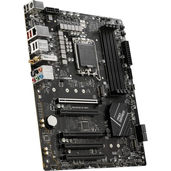 MSI PRO B760-VC WiFi ATX Motherboard – LGA 1700, DDR5, PCIe 4.0, M.2, 2.5Gb LAN, USB 3.2 Gen2, Wi-Fi 5 – Supports 12th & 13th Gen Intel - Image 3