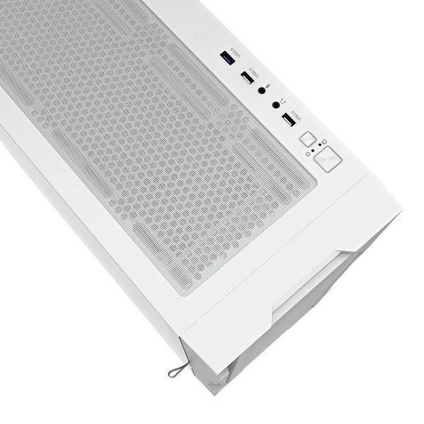 DarkFlash DK431 ATX Computer Case – 4x Pre-Installed ARGB Fans, Tempered Glass, 360mm Radiator & 12 Fans Support – White - Image 3