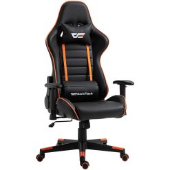DarkFlash RC350 Gaming Chair Black/Orange Butterfly-Function Series, 24 Density Cotton Backrest & Seat Cushion, 160° Reclining, Iron Frame