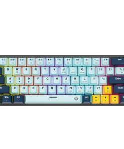Fantech MK874V2 Atom 63 Wired Mechanical Keyboard 63 Keys Red Switch Sky Blue | MK874V2-SB