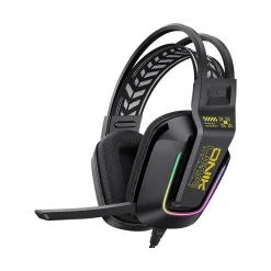 Onikuma X13 Wired Gaming Headset – Surround Sound, Noise Reduction Mic, RGB Lighting, Black