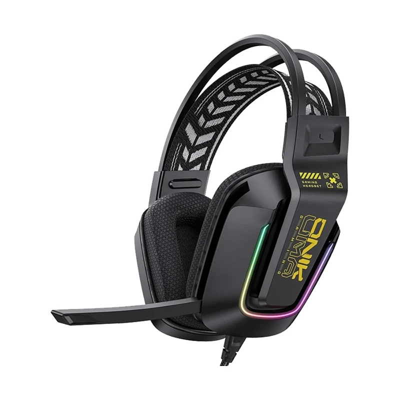 Onikuma X13 Wired Gaming Headset – Surround Sound, Noise Reduction Mic, RGB Lighting, Black