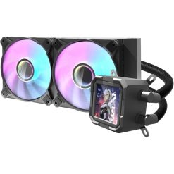 Darkflash DV240S 240mm AIO ARGB Liquid CPU Cooler – Magnetic LCD Display, PWM Fans, LGA 1700 & AM5 Support (Black)