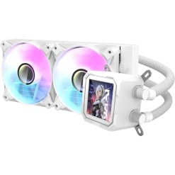 Darkflash DV240S 240mm AIO ARGB Liquid CPU Cooler – Magnetic LCD Display, PWM Fans, LGA 1700 & AM5 Support (White)