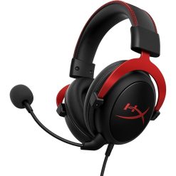 HyperX Cloud II Gaming Headset – 7.1 Surround Sound, Memory Foam, Detachable Noise-Reducing Mic, Up to 30H Battery (Red-Black)