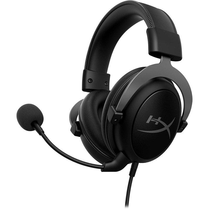 HyperX Cloud II Gaming Headset – 7.1 Surround Sound, Memory Foam, Detachable Noise-Canceling Mic, Up to 30H Battery (Grey-Black)