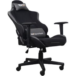 Alternative view of DarkFlash RC400 Gaming Chair Black, Adjustable Dual-Pillow, 350mm Wide Base, 2D Armrest, 90°-160° Reclining, Glass Lift & PU Nylon Wheels