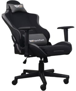 Alternative view of DarkFlash RC400 Gaming Chair Black, Adjustable Dual-Pillow, 350mm Wide Base, 2D Armrest, 90°-160° Reclining, Glass Lift & PU Nylon Wheels