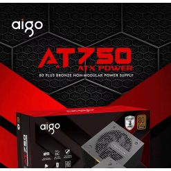 Alternative view of DARKFLASH Aigo AT750 750W Non-Modular Power Supply – 80 Plus Bronze, Active PFC, 120mm Hydraulic Bearing Fan