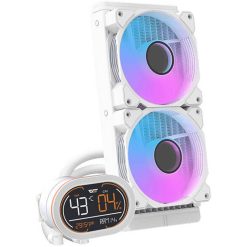 Alternative view of DarkFlash DH240D 240mm Liquid CPU Cooler – Aluminum Radiator, 2x 120mm Fans, Low Noise, Hydro Bearing (White)