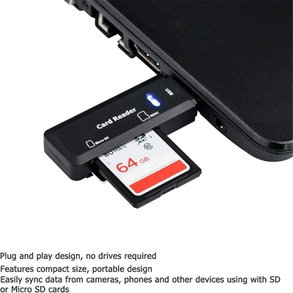 USB 3.0 Memory Card Reader Micro SD TF for PC, Laptop & Multi Devices High-Speed Card Adapter - Image 2