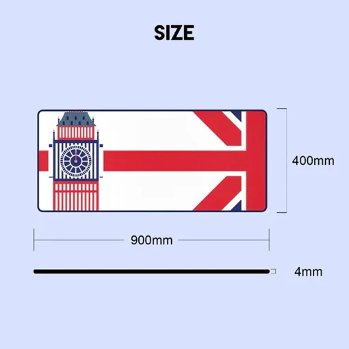 Fantech ATO MP905 Vibe Edition London Tour Gaming Mouse Pad – Large, Stylish, Smooth Surface - Image 3