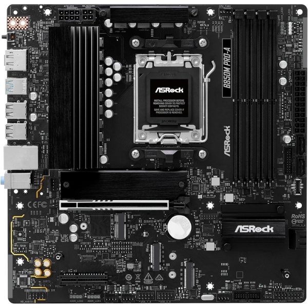 ASRock B850M Pro A Micro ATX Motherboard AMD AM5 Ryzen 9000/8000/7000, DDR5 8000+MHz, PCIe 5.0, WiFi 6E, 2.5G LAN - Image 3
