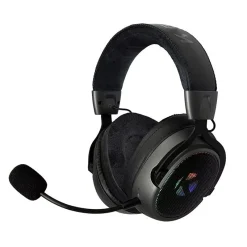 KGaming K10 Wireless Gaming Headset – Tri‑Mode Connectivity, 7.1 Surround Sound, 1000 mAh Battery (Black & Grey)