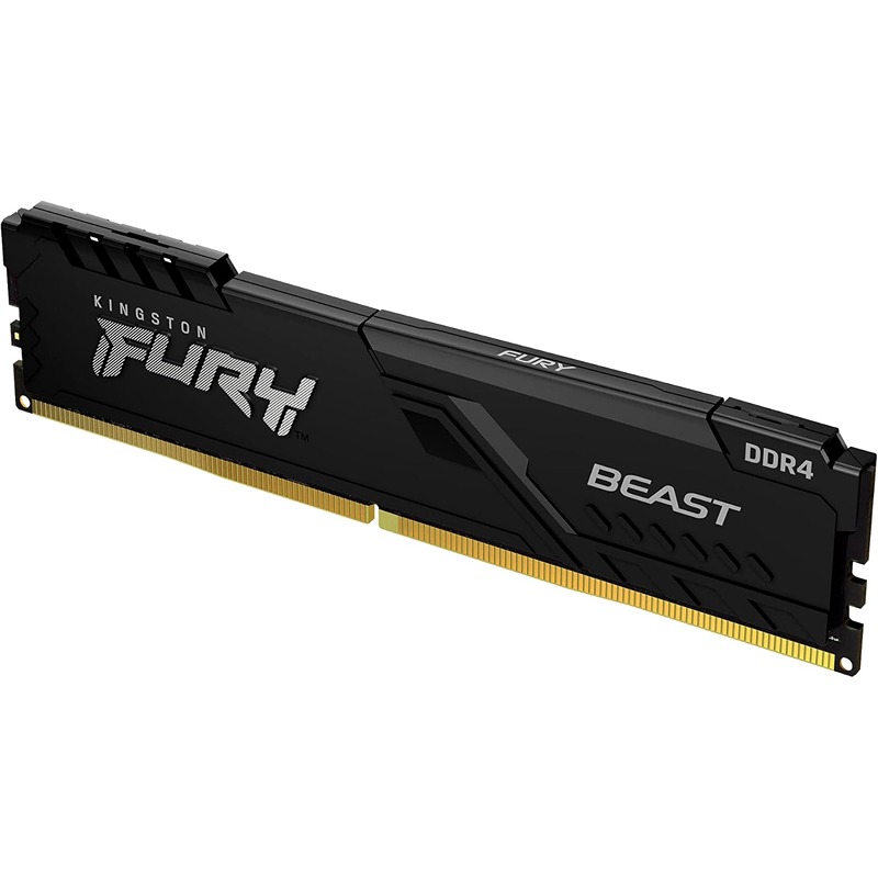 Kingston FURY Beast 16GB (1x16GB) DDR4 3200MHz CL16 Dual Channel Desktop Memory – Black
