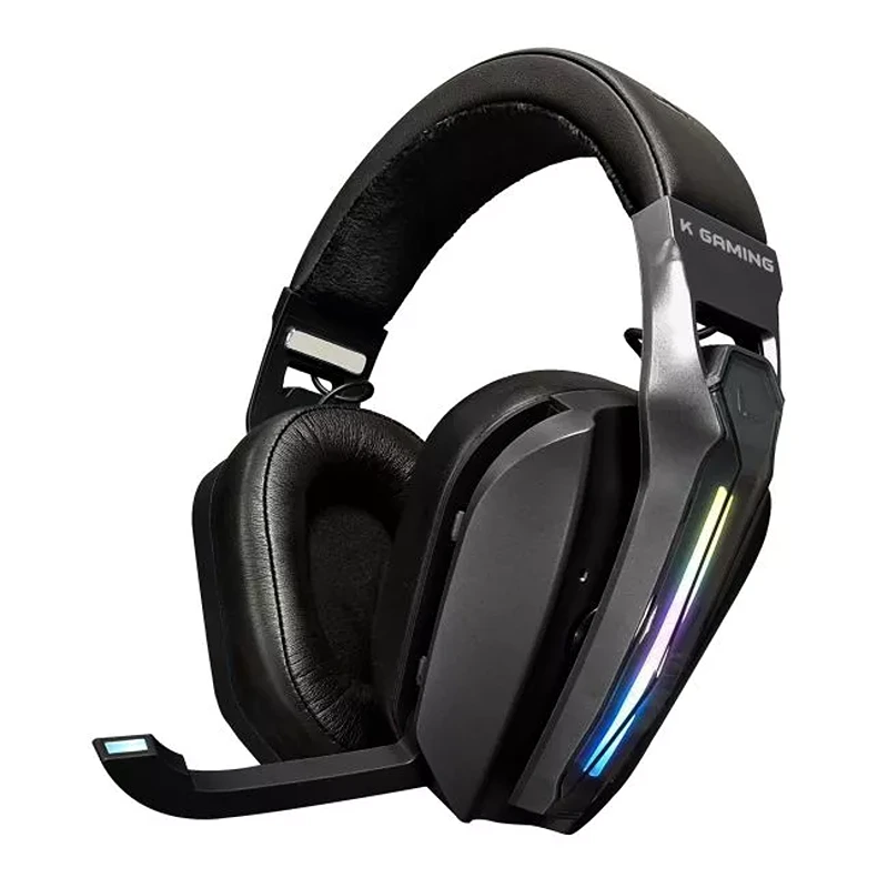 KGaming K30 Wireless Gaming Headset – Tri‑Mode Connectivity, 40 mm Drivers, 7.1 Surround, 1000 mAh Battery (Black)