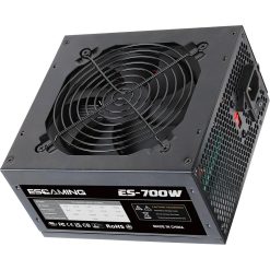 ESGAMING 700W Non-Modular ATX Power Supply 6+2 Pin PCIe Connectors Auto-Thermal Controlled 120mm Fan PFC Protection Dual 115/230V Input Switch Black