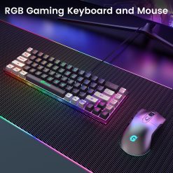 Alternative view of GEODMAER 65% RGB Gaming Keyboard and Mouse Combo Ultra-Compact Wired Keyboard with Anti-Ghosting Keys and 7200 DPI Mouse for PC and Laptop Gamers
