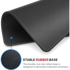 Alternative view of MROCO Large Gaming Mouse Pad 30% Bigger Waterproof Anti-Fray Stitching Non-Slip Rubber Base Premium Textured Surface for Laptop, Office & Home Black 8.5x11 Inch