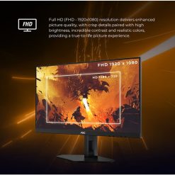 Alternative view of AOC 25G42E 25-Inch FHD Fast IPS Gaming Monitor 180Hz 0.5ms HDR10 Adaptive-Sync HDMI DisplayPort Black & Red