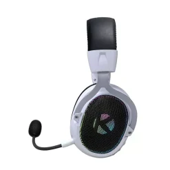 Alternative view of KGaming K10 Wireless Gaming Headset – Tri‑Mode Connectivity, 7.1 Surround Sound, 1000 mAh Battery (Black & White)