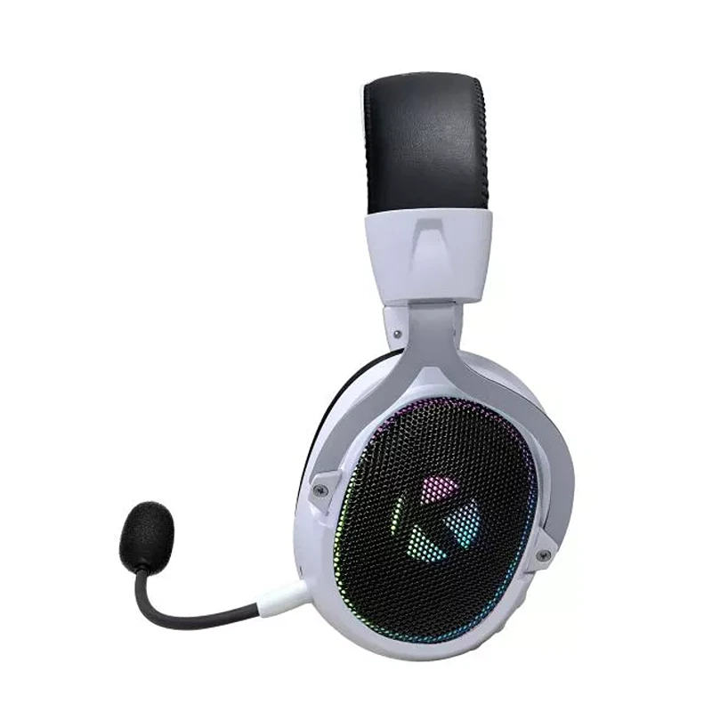 KGaming K10 Wireless Gaming Headset – Tri‑Mode Connectivity, 7.1 Surround Sound, 1000 mAh Battery (Black & White) - Image 2