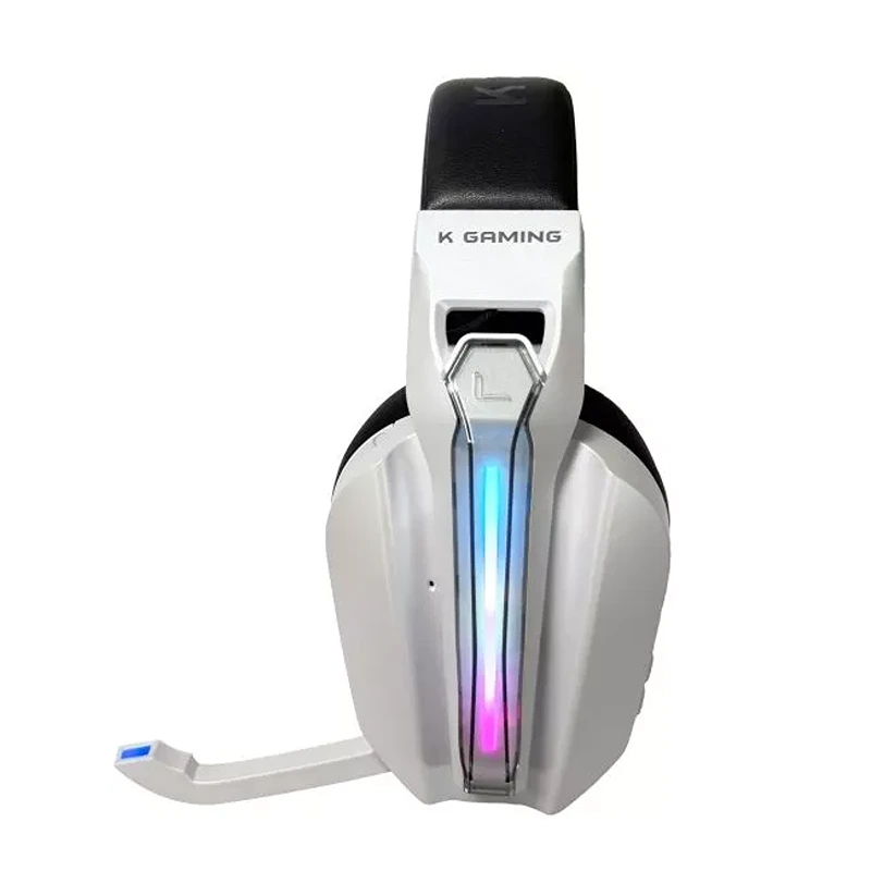 KGaming K30 Wireless Gaming Headset – Tri‑Mode Connectivity, 7.1 Surround Sound, 1000 mAh Battery (Black & White) - Image 3