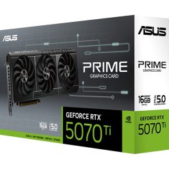 ASUS GeForce RTX 5070 Ti PRIME Graphics Card, 16GB GDDR7, 8960 Cores, PCIe 5.0, Triple-Fan Cooling – Black