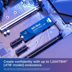 Alternative view of Western Digital WD Blue SN5000 1TB NVMe M.2 Internal SSD, PCIe Gen4, Up to 5150MB/s Read, 4900MB/s Write