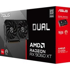 ASUS Radeon RX 9060 XT Dual 16G Graphics Card – RDNA 4 Architecture, 16GB GDDR6, 3250MHz Boost, Dual Axial-Tech Cooling, PCIe 5.0 – Black